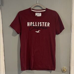 Hollister‎ Y2K Maroon Graphic Tee Size S